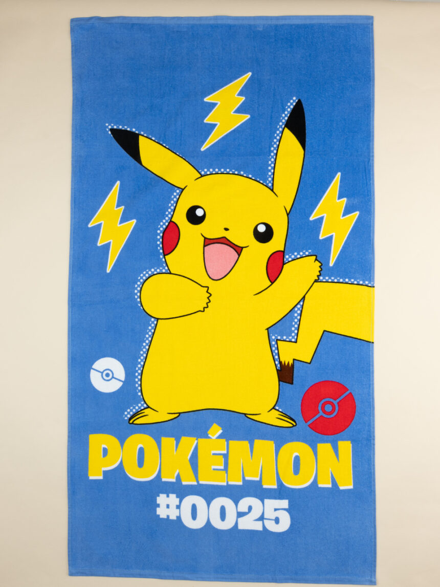 παιδική πετσέτα θαλάσσης μπλε pokémon για αγόρι - Prénatal