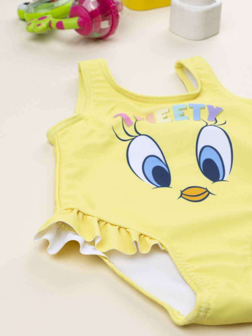 βρεφικό ολόσωμο μαγιό κίτρινο tweety για κορίτσι - Prénatal