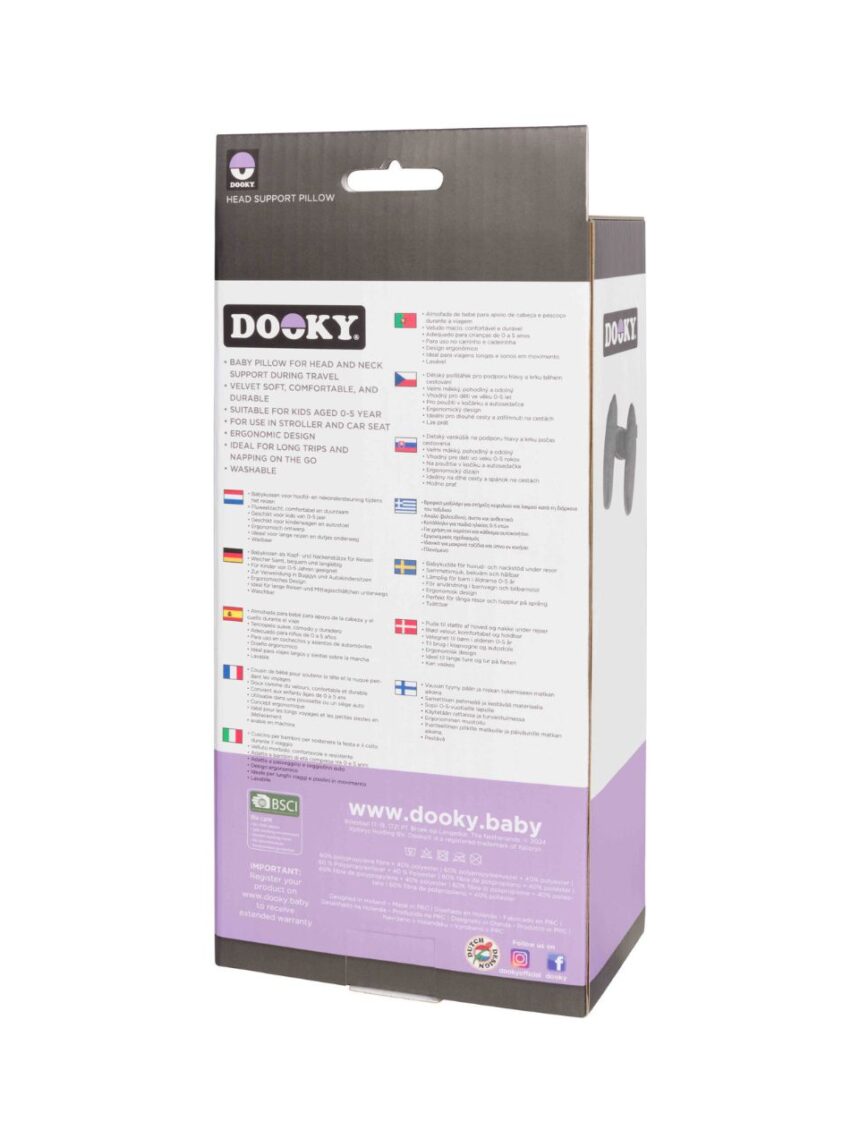 Dooky εργονομικό μαξιλάρι στήριξης λαιμού grey dk-5628151 - Dooky