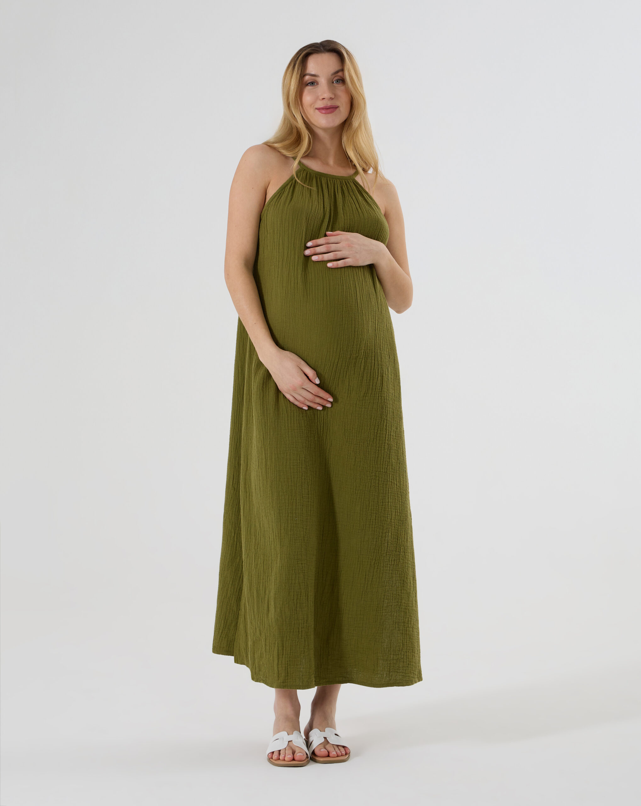 γυναικείο φόρεμα εγκυμοσύνης πράσινο - Prénatal