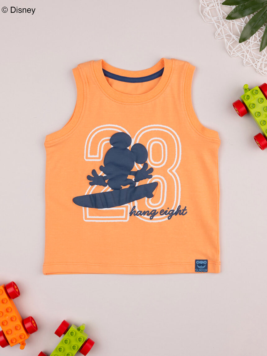 βρεφική μπλούζα πορτοκαλί mickey για αγόρι - Prénatal