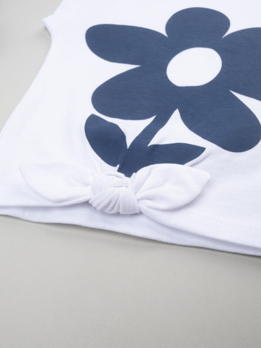 παιδικό t-shirt λευκό με λουλούδι για κορίτσι - Prénatal