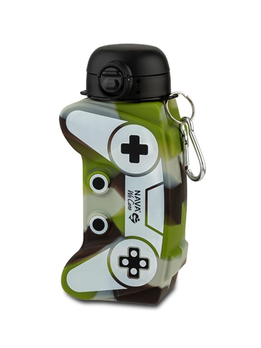 Nava μπουκάλι νερού σιλικόνης army game joystick "we care" 600ml 10-006-025 - Nava