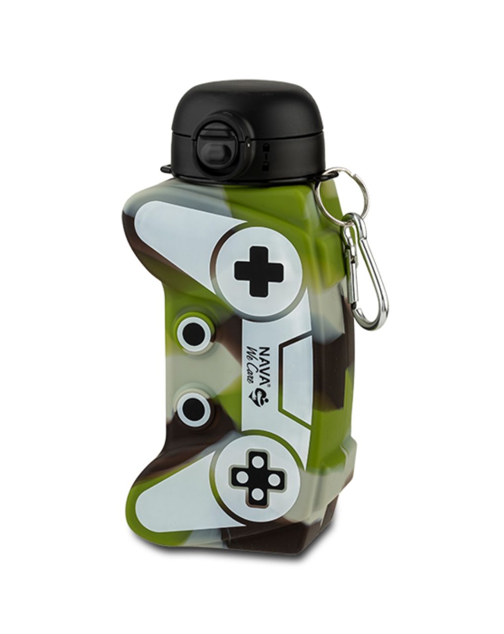 Nava μπουκάλι νερού σιλικόνης army game joystick "we care" 600ml 10-006-025 - Nava