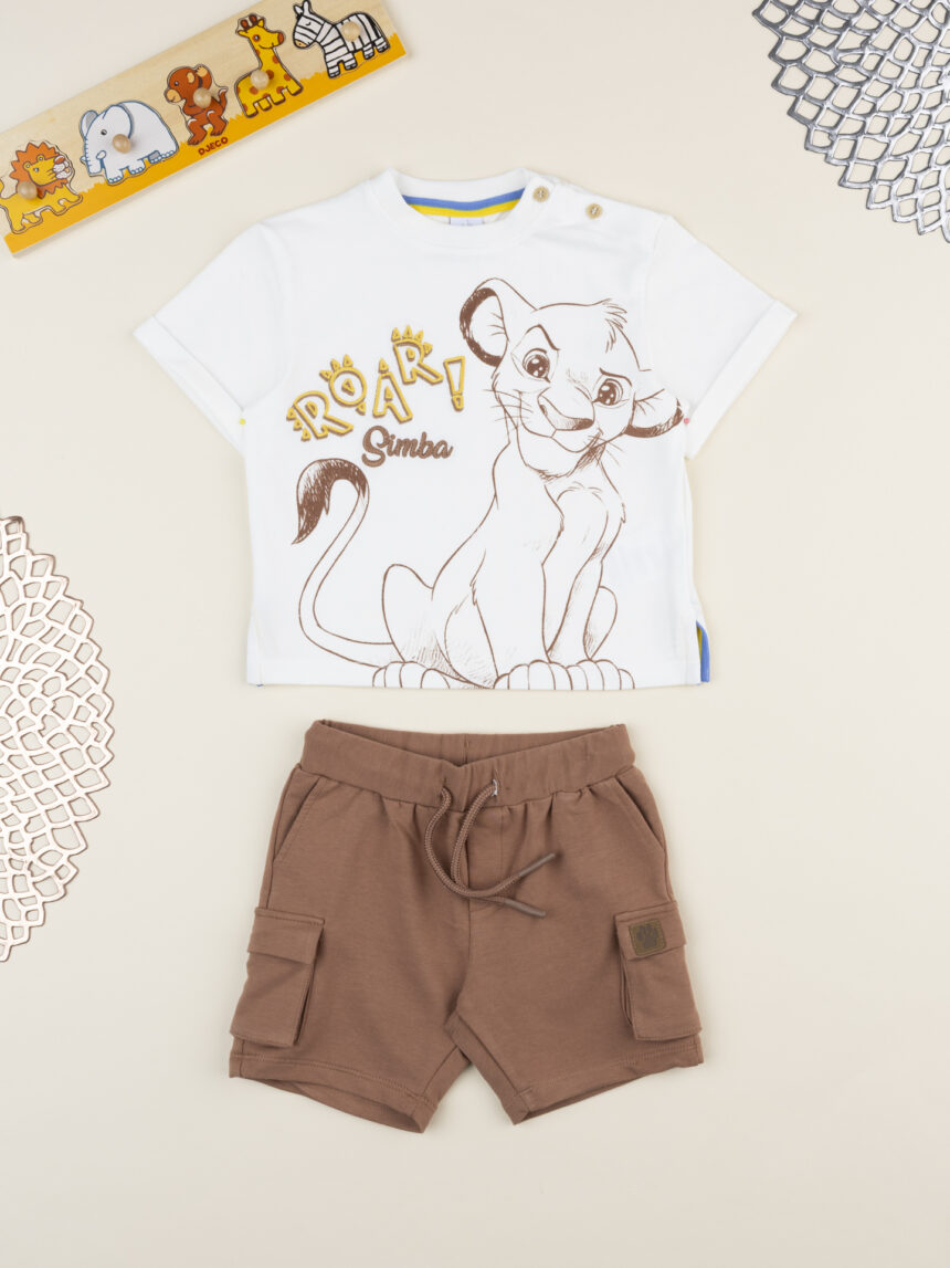 βρεφικό σετ t-shirt και βερμούδα simba για αγόρι - Prénatal