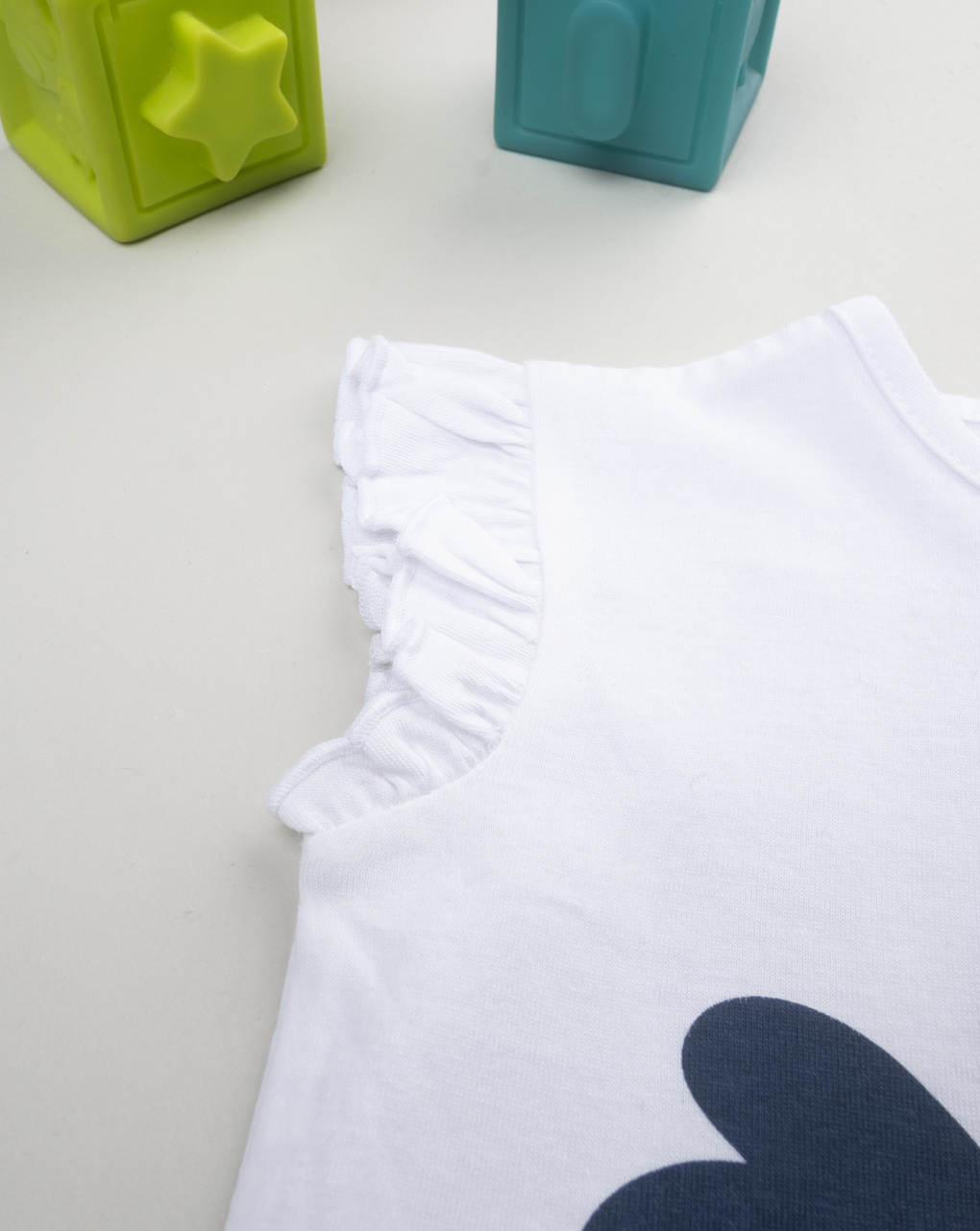 βρεφικό t-shirt λευκό με λουλούδι για κορίτσι - Prénatal