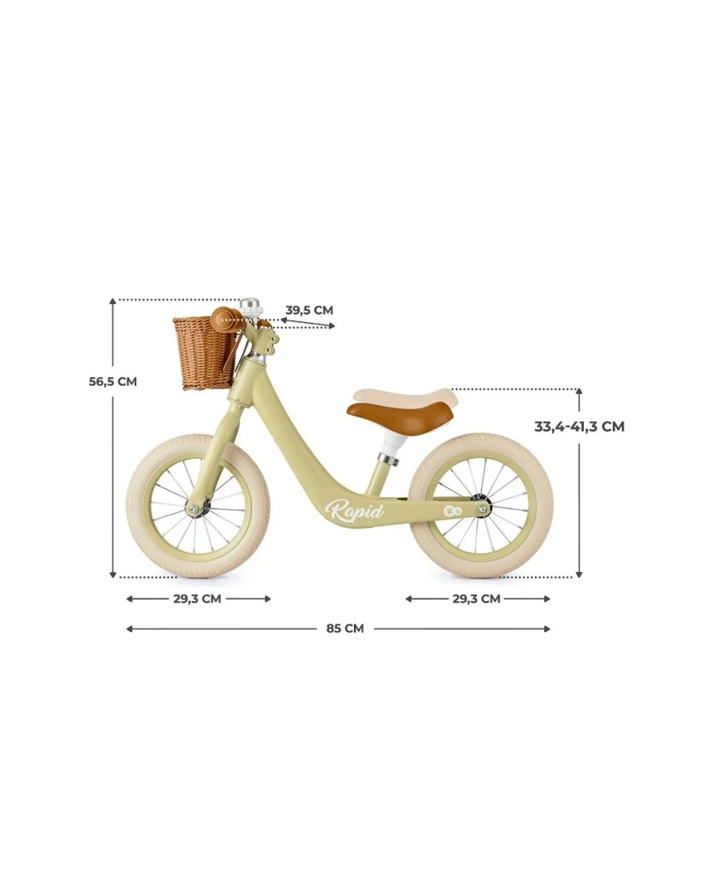 Kinderkraft ποδηλατάκι ισορροπίας rapid 2 savannah green krrapi02gre0000 - Kinderkraft