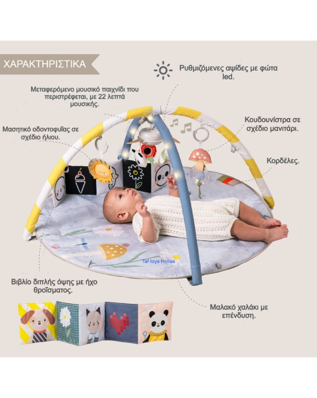 Taf toys γυμναστήριο δραστηριοτήτων melody bloom gym t13495 - Taf-toys