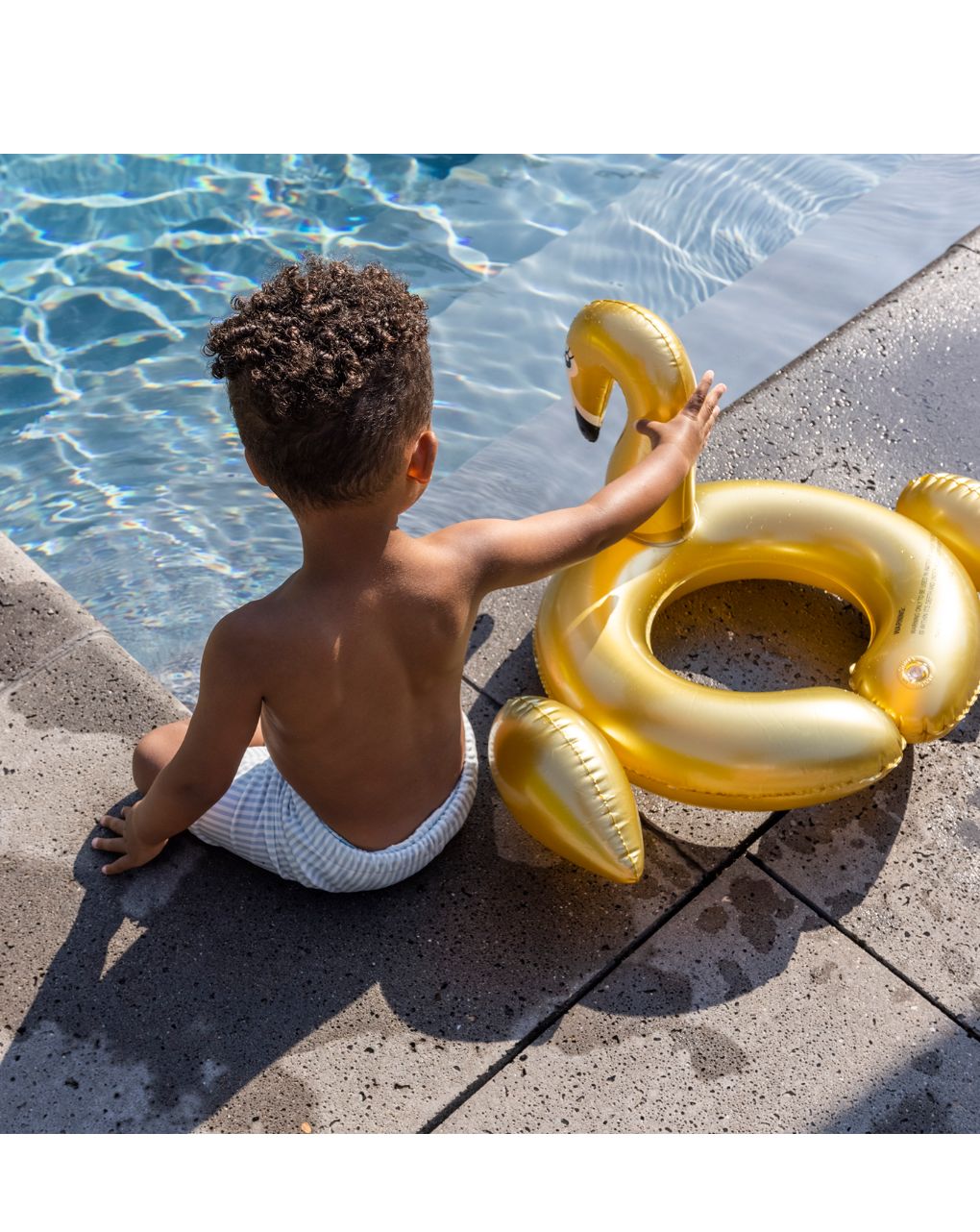 Swim essentials φουσκωτό σωσίβιο θαλάσσης 56cm splitring gold swan swe-2020se03 - Swim Essentials
