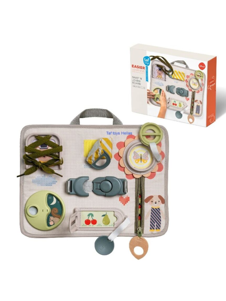 Taf toys παιχνίδι δραστηριοτήτων snap ‘n learn board t-13485 - Taf-toys