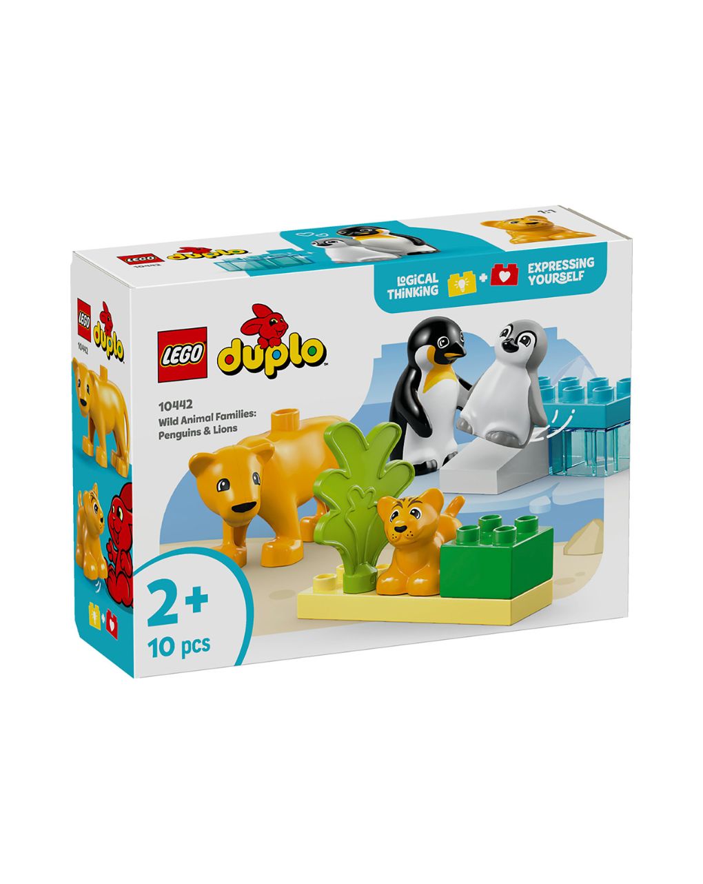 Lego duplo wild animal families: penguins & lions 10442