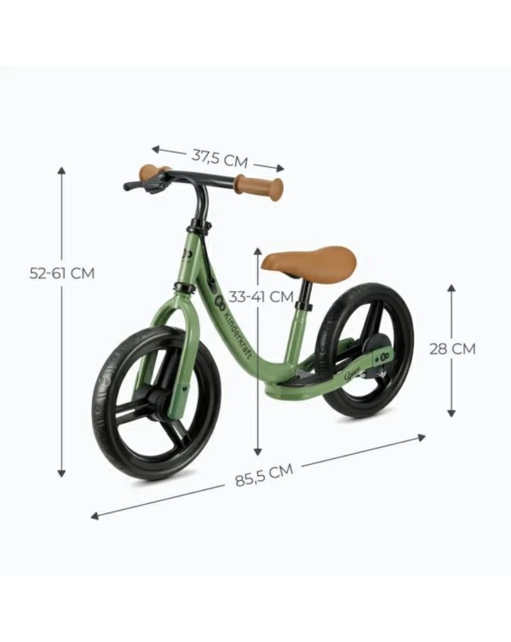 Kinderkraft ποδηλατάκι ισορροπίας space light green krspac23gre0000 - Kinderkraft
