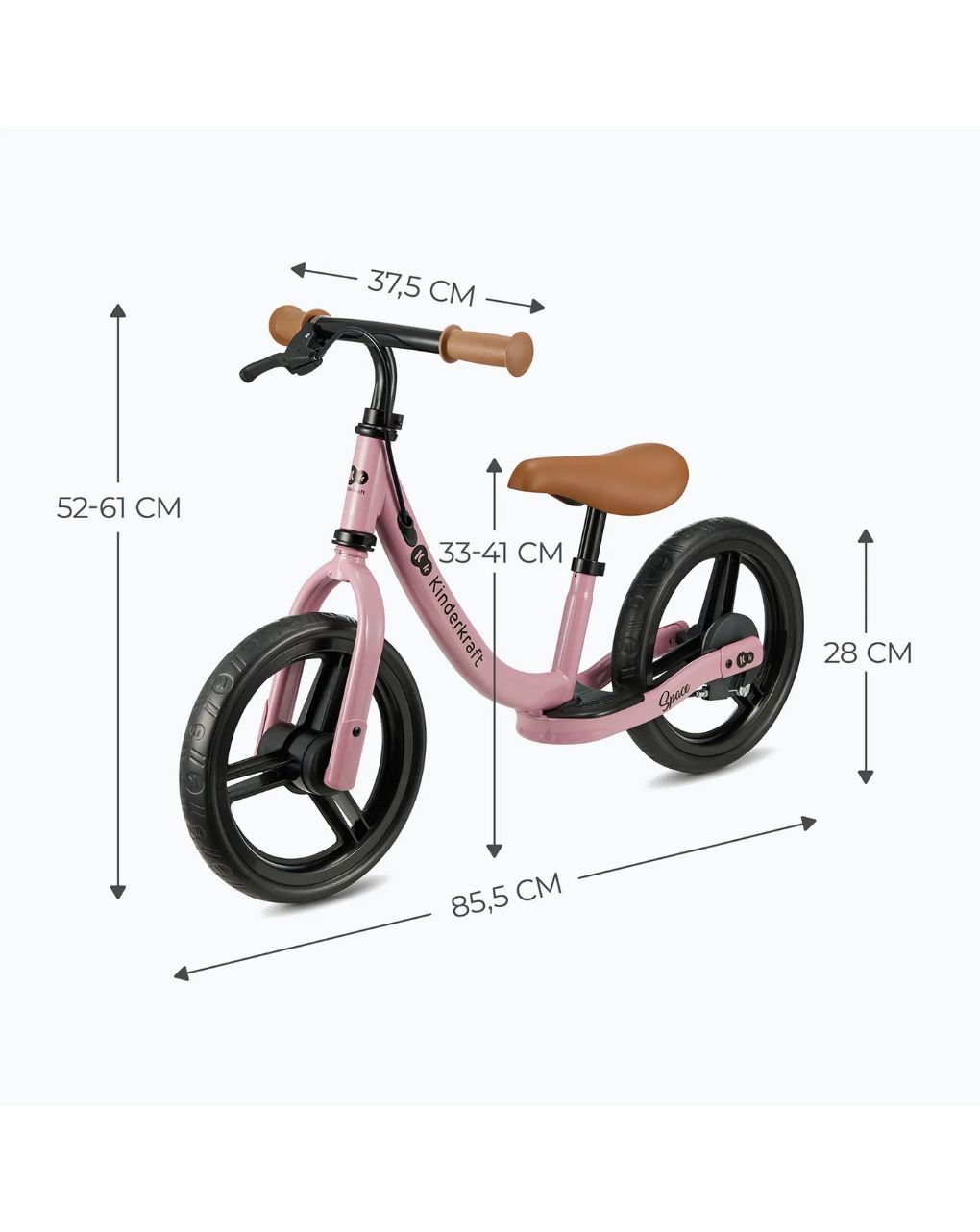 Kinderkraft ποδηλατάκι ισορροπίας space dark pink krspac23pnk0000 - Kinderkraft