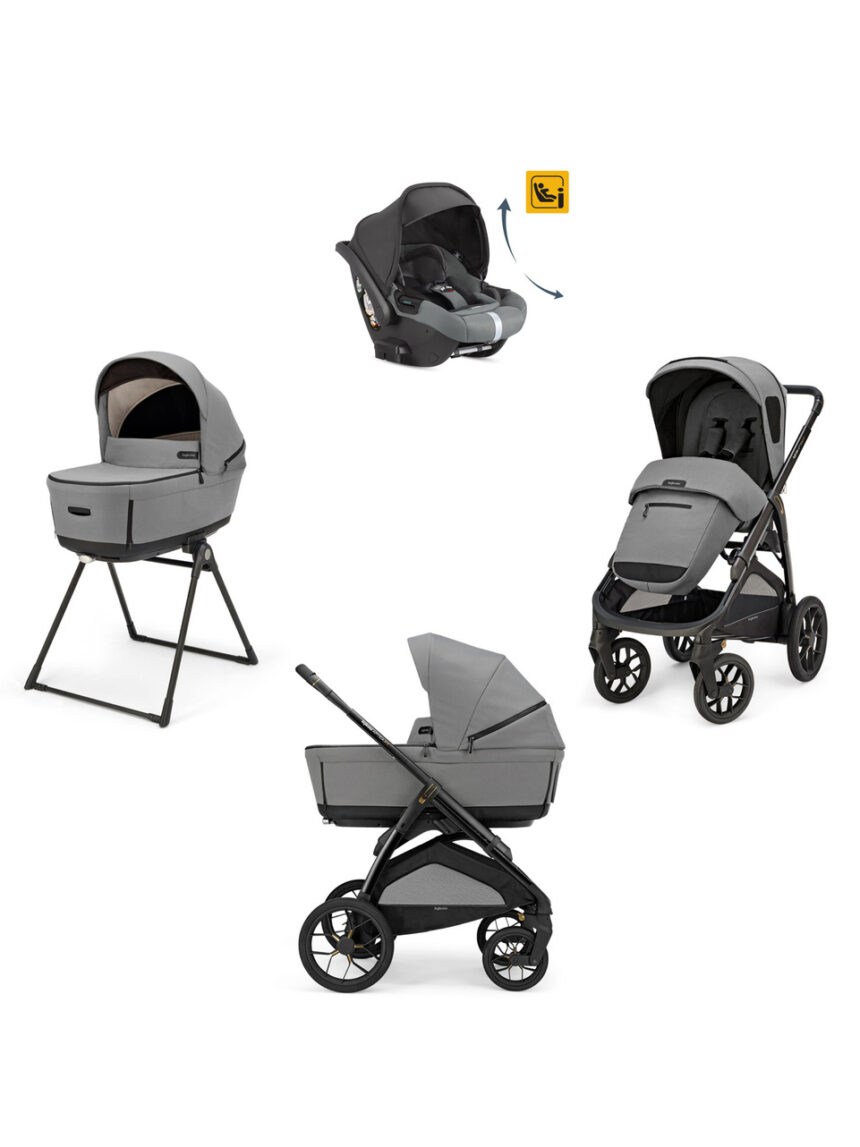 Inglesina σύστημα μεταφοράς quattro aptica xt darwin recline με σκελετό nero canyon grey - Inglesina