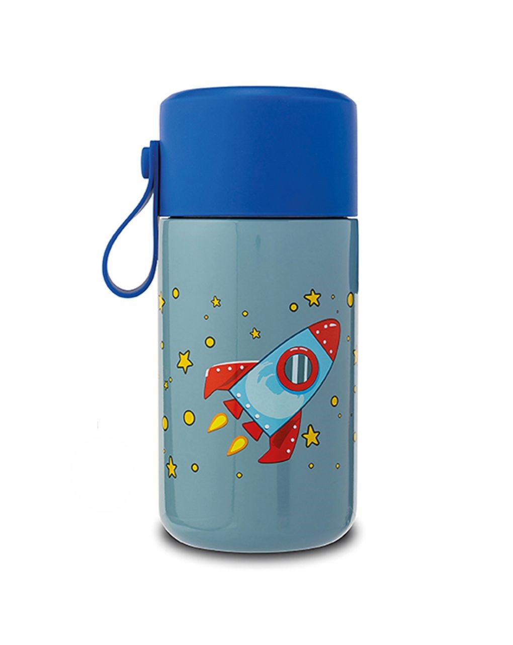 Nava παιδικό δοχείο φαγητού ισοθερμικό στρογγυλό "we care" 600ml μπλε 10-007-011 - Nava