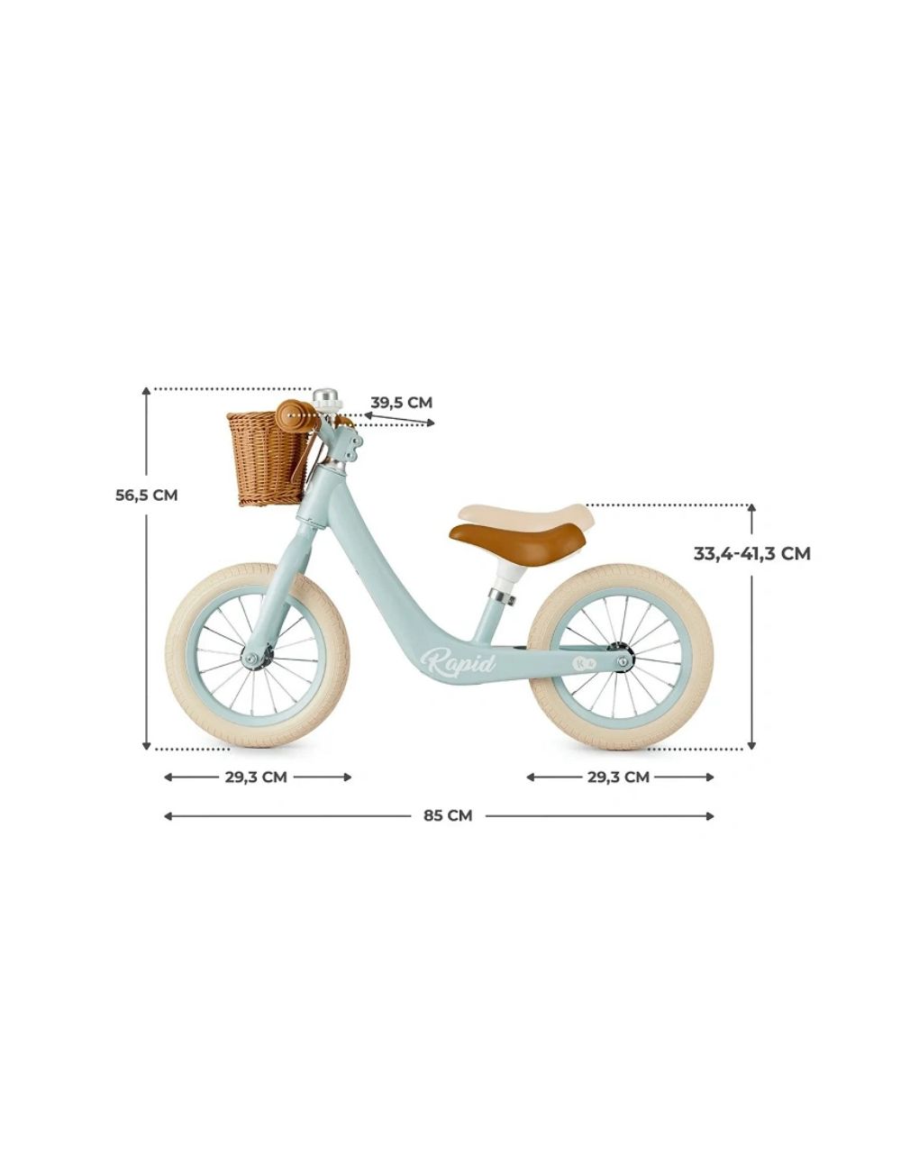 Kinderkraft ποδηλατάκι ισορροπίας rapid 2 blue breeze krrapi02blu0000 - Kinderkraft