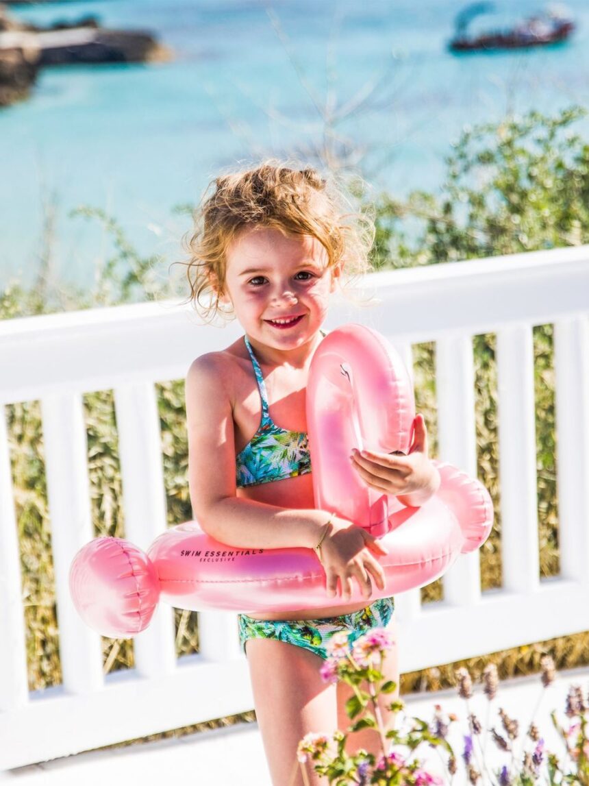 Swim essentials φουσκωτό σωσίβιο θαλάσσης 56cm splitring rose gold flamingo swe-2020se04 - Swim Essentials