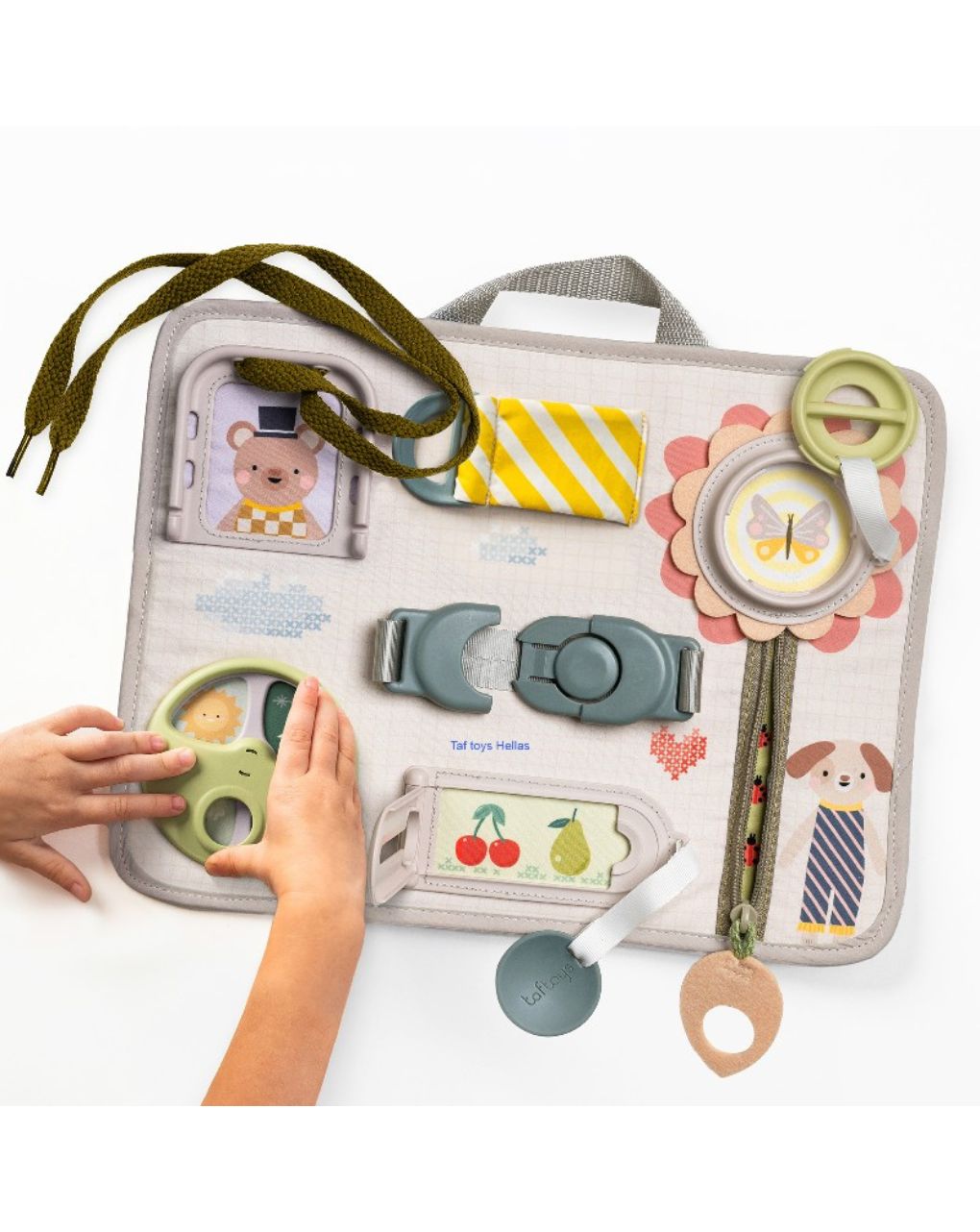 Taf toys παιχνίδι δραστηριοτήτων snap ‘n learn board t13485