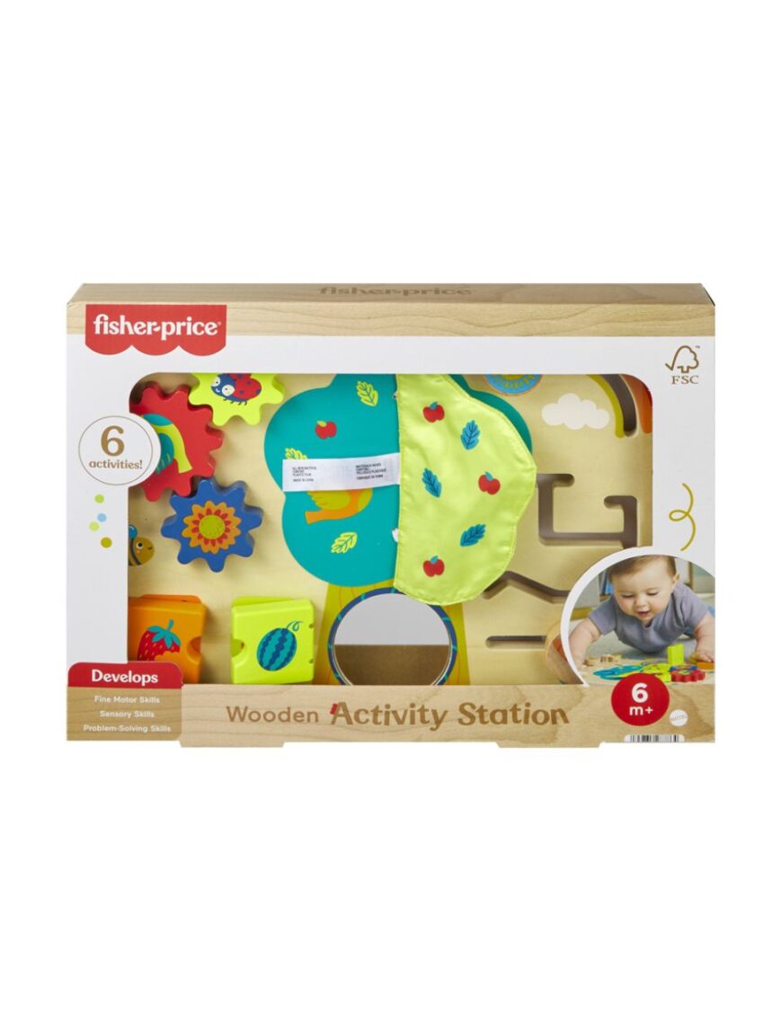 Mattel fisher-price ξύλινος σταθμός δραστηριοτήτων 6m+ jdm53 - Fisher-Price