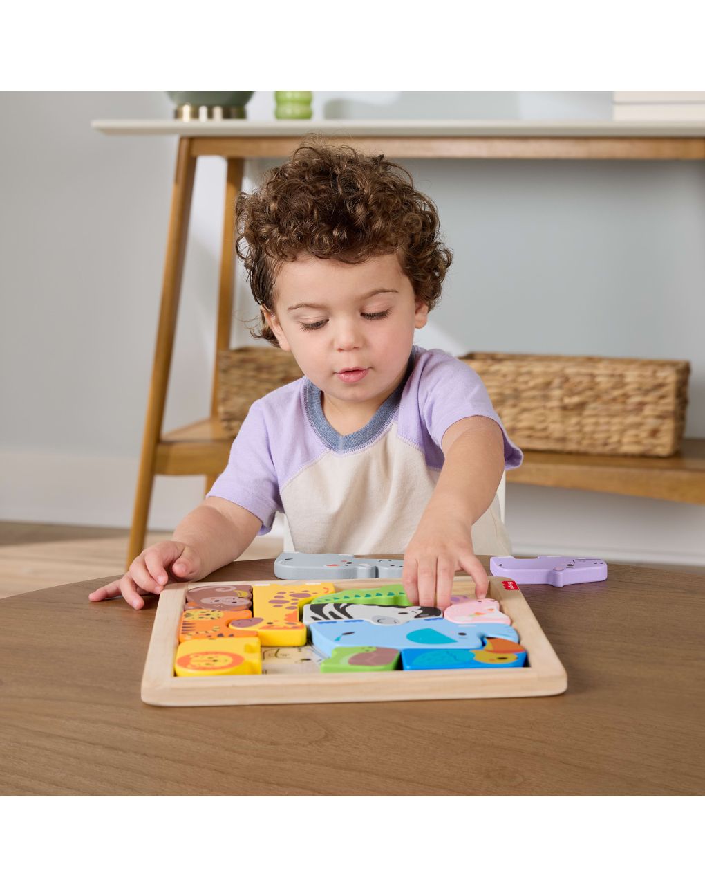 Mattel fisher-price ξύλινο παζλ με ζωάκια jfg10 - Fisher-Price