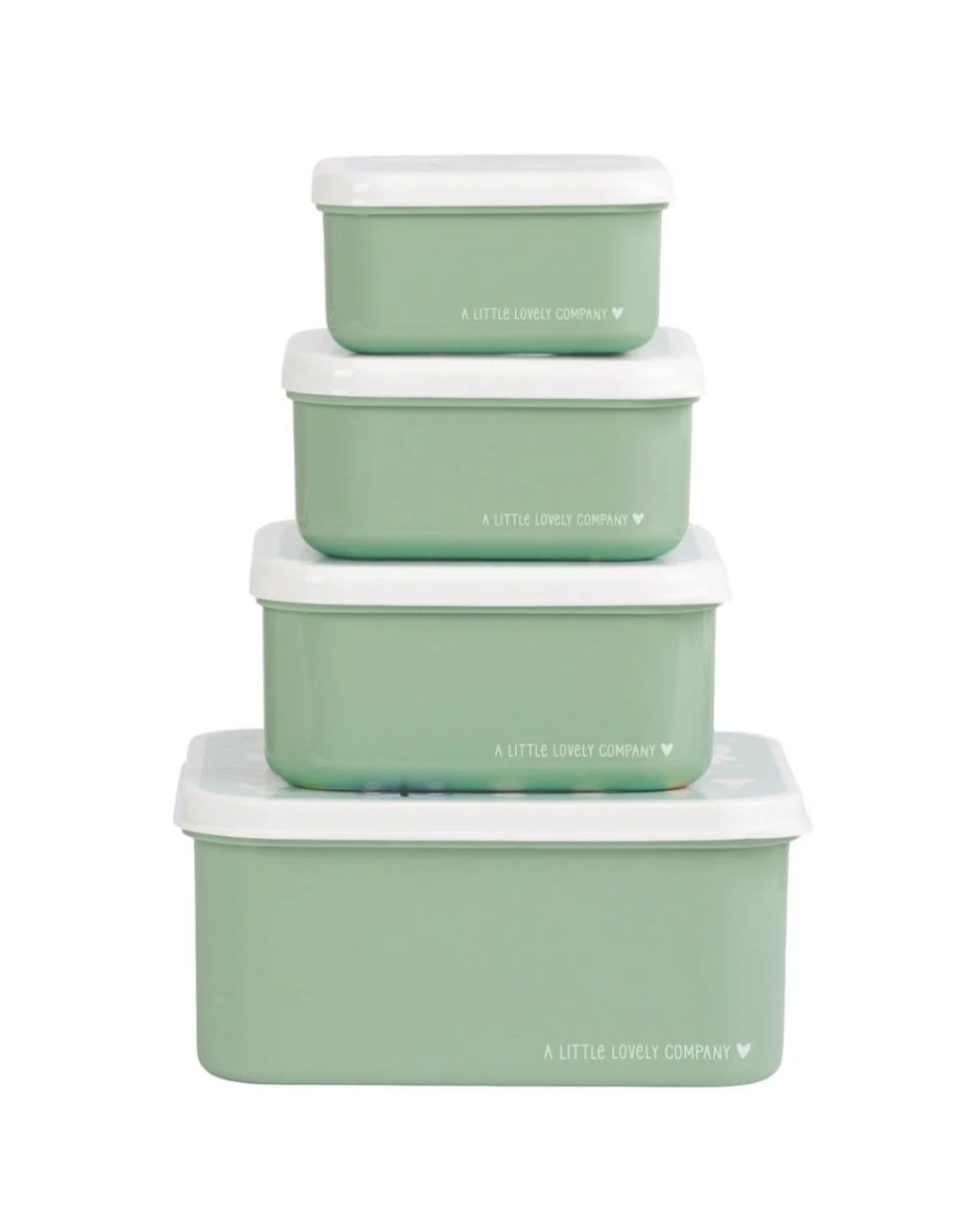 A little lovely company σετ 4 δοχεία φαγητού lunch & snack box joy sbsejo62 - A LITTLE LOVELY COMP