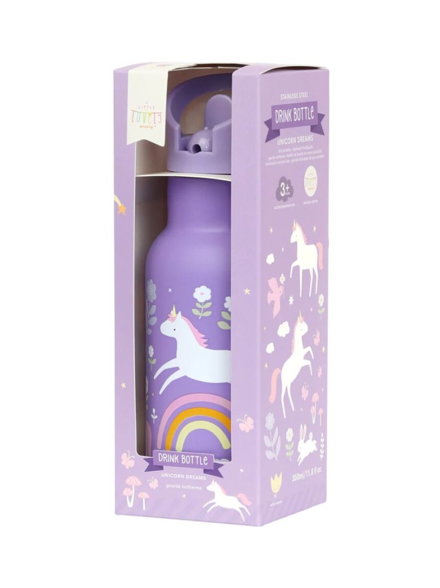 A little lovely company μπουκάλι θερμός με διπλό τοίχωμα από ανοξείδωτο ατσάλι 350ml unicorn dreams dbssud77 - A LITTLE LOVELY COMP