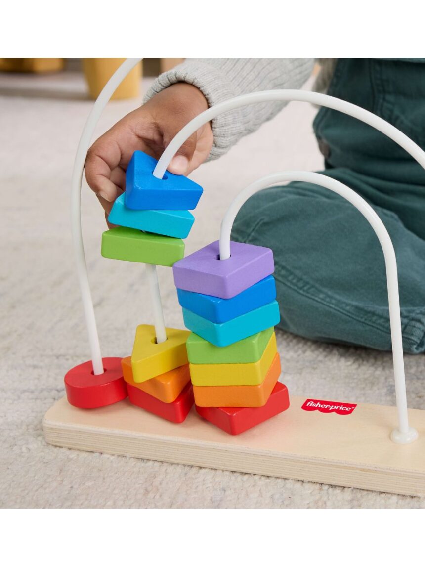 Mattel fisher-price ξύλινο σετ ουράνιο τόξο με χάντρες jfg15 - Fisher-Price