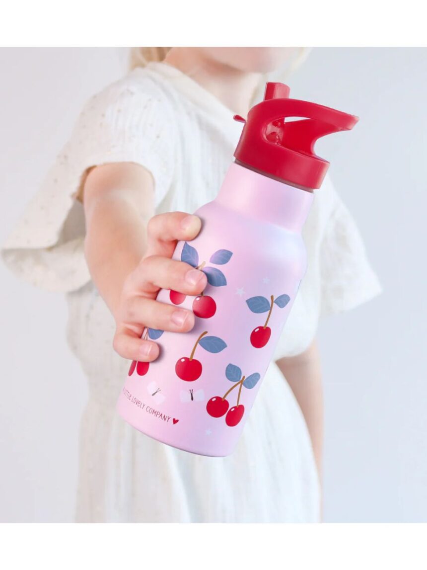 A little lovely company μπουκάλι θερμός με διπλό τοίχωμα από ανοξείδωτο ατσάλι 350ml cherries dbssch88 - A LITTLE LOVELY COMP