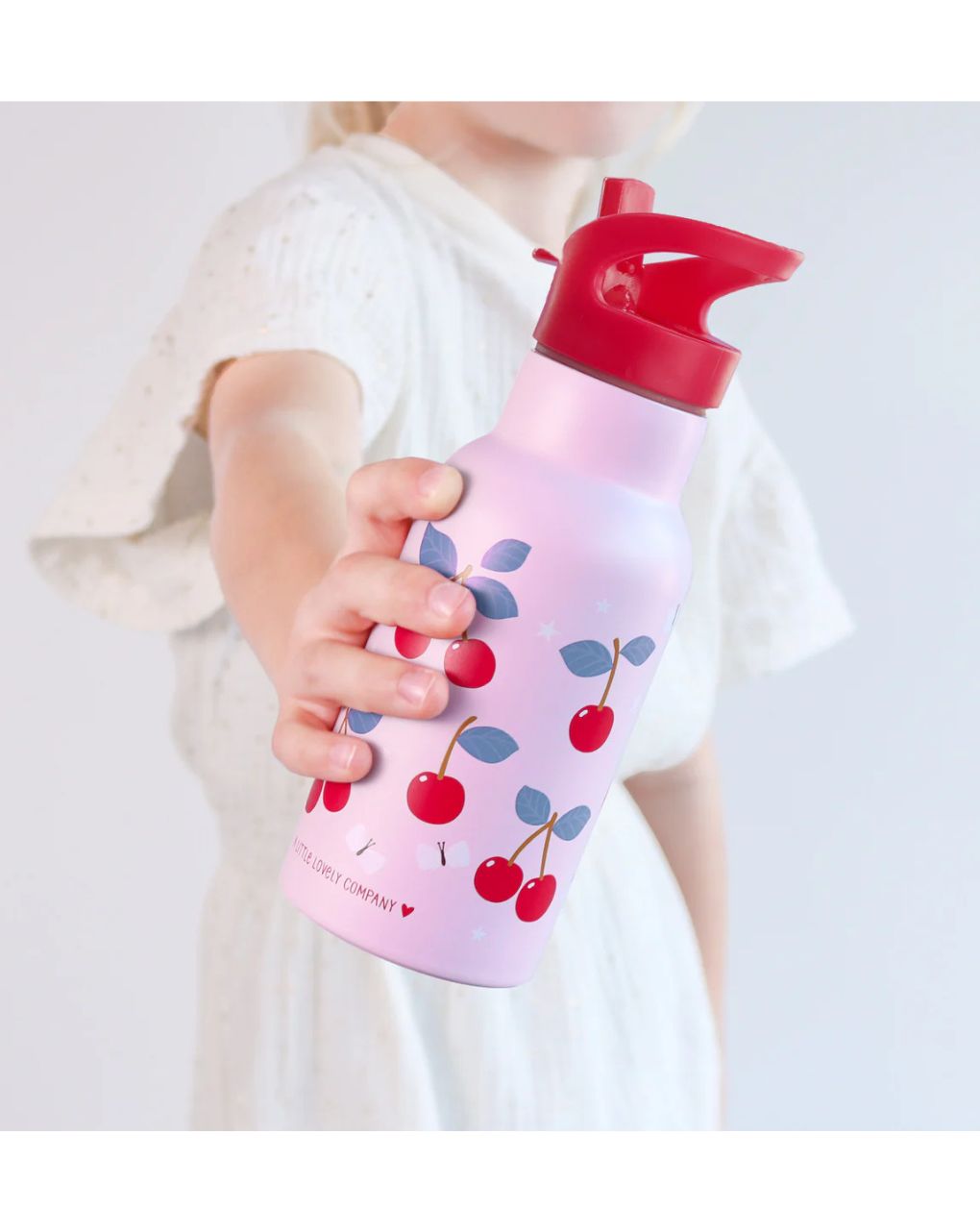 A little lovely company μπουκάλι θερμός με διπλό τοίχωμα από ανοξείδωτο ατσάλι 350ml cherries dbssch88 - A LITTLE LOVELY COMP