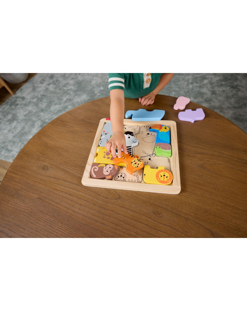 Mattel fisher-price ξύλινο παζλ με ζωάκια jfg10 - Fisher-Price