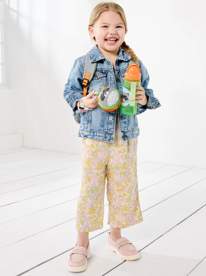 Skip hop zoo πλαστικό παγούρι με καλαμάκι 384.5ml raccoon 9q336910 - SKIP HOP