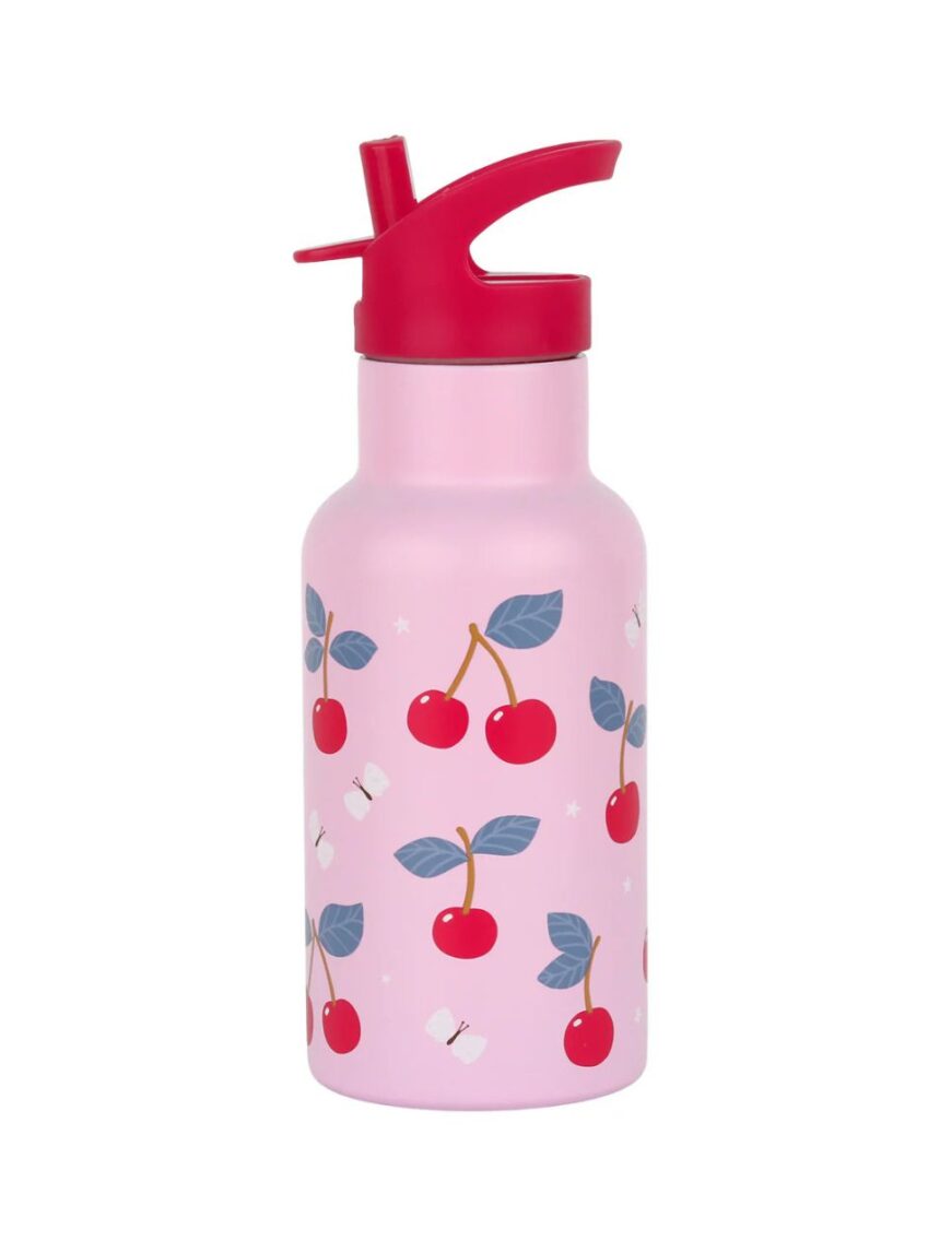 A little lovely company μπουκάλι θερμός με διπλό τοίχωμα από ανοξείδωτο ατσάλι 350ml cherries dbssch88 - A LITTLE LOVELY COMP