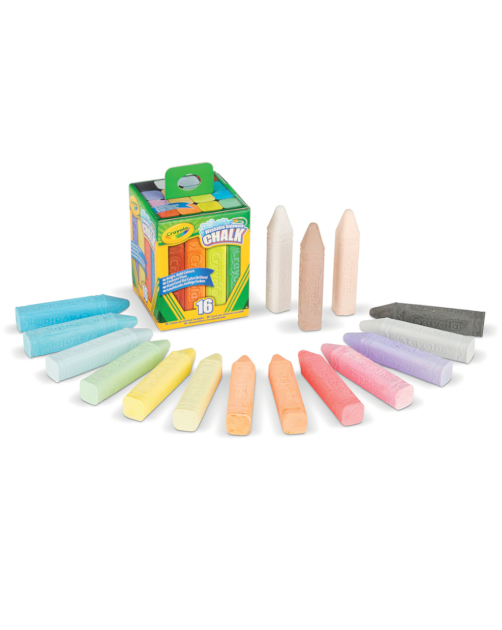 Crayola σετ κιμωλίες 16τμχ παιδικής ζωγραφικής sidewalk chalk