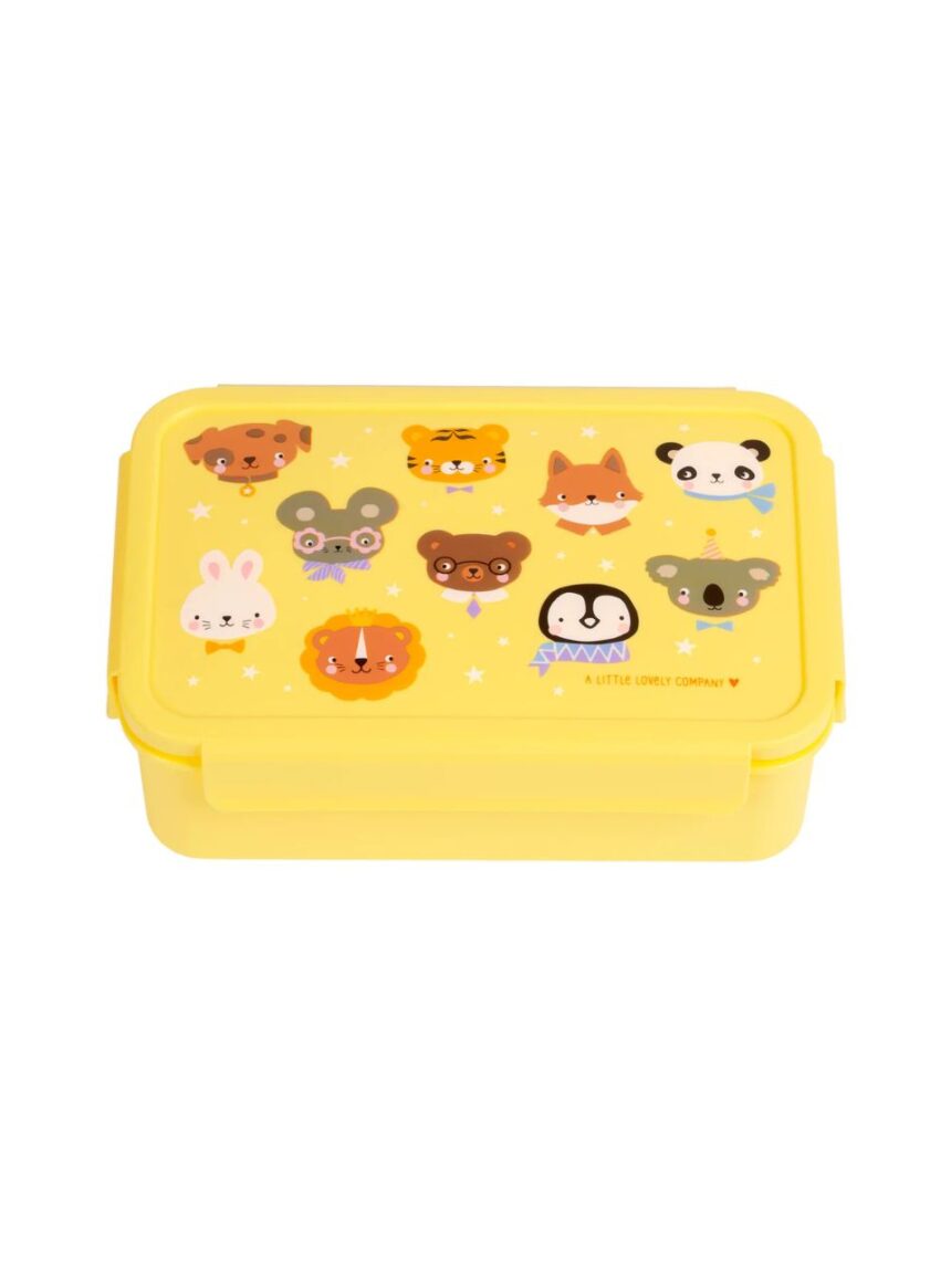 A little lovely company δοχείο φαγητού bento με χωρίσματα 1200ml animal friends bbafye77 - A LITTLE LOVELY COMP