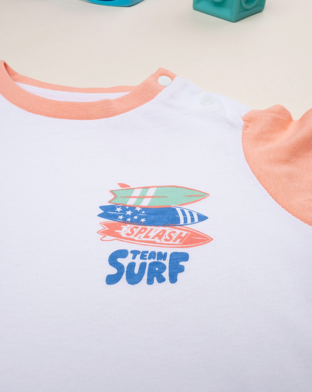 βρεφικό t-shirt λευκό team surf για αγόρι - Prénatal