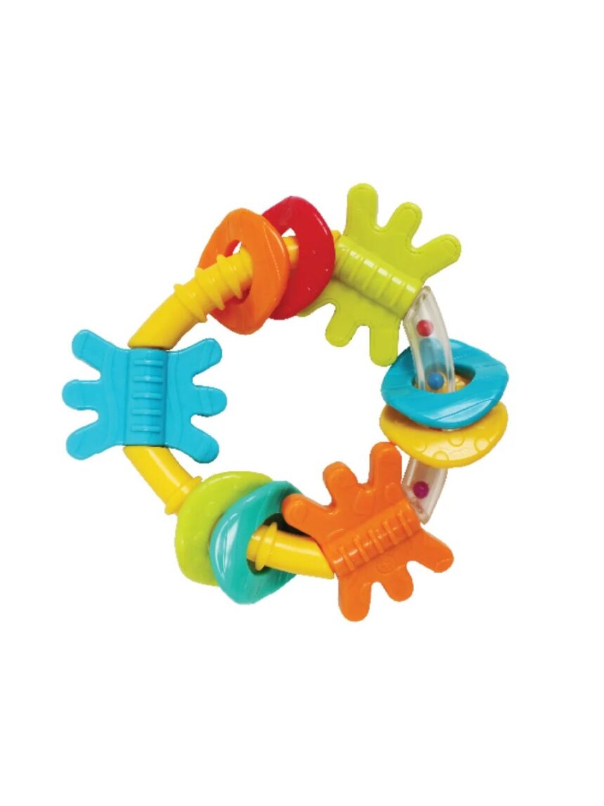Playgro triangle teether κουδουνίστρα οδοντοφυίας κίτρινο 3m+ - PLG
