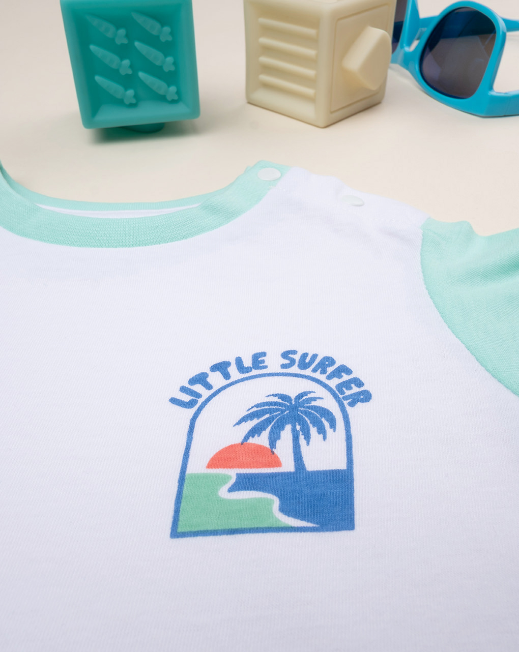 βρεφικό t-shirt λευκό little surfer για αγόρι - Prénatal