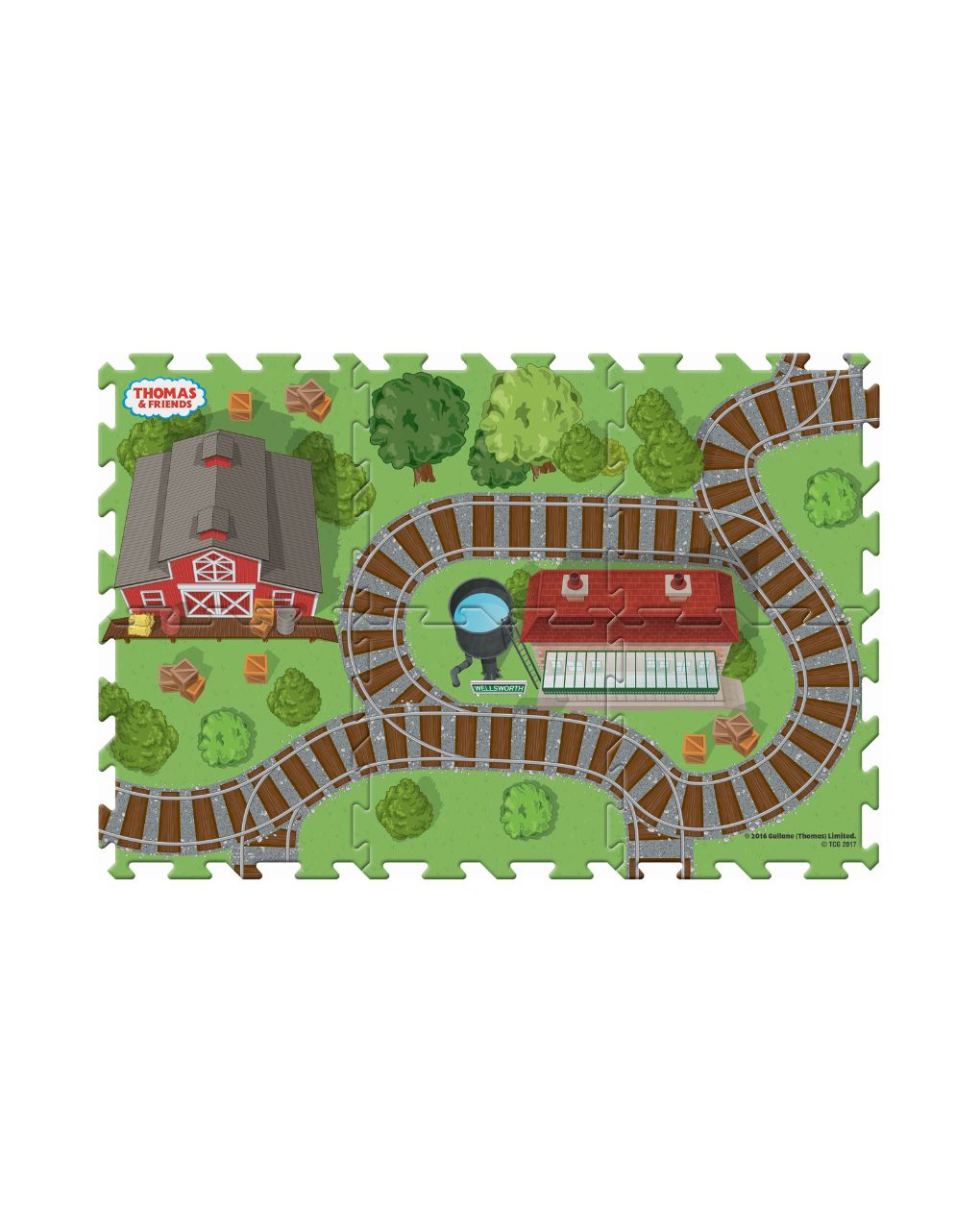 Thomas megamat χαλάκι παζλ με όχημα τόμας το τρενάκι meh00000