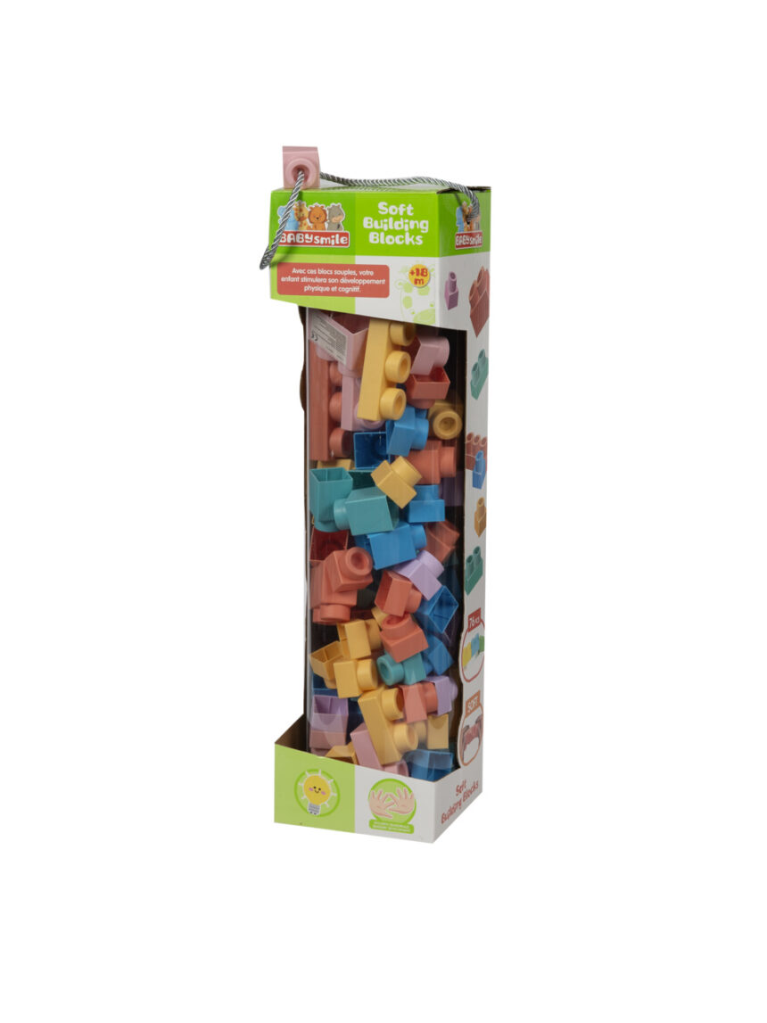 Baby smile σετ 76 μαλακά τουβλάκια για κατασκευή - Baby Smile