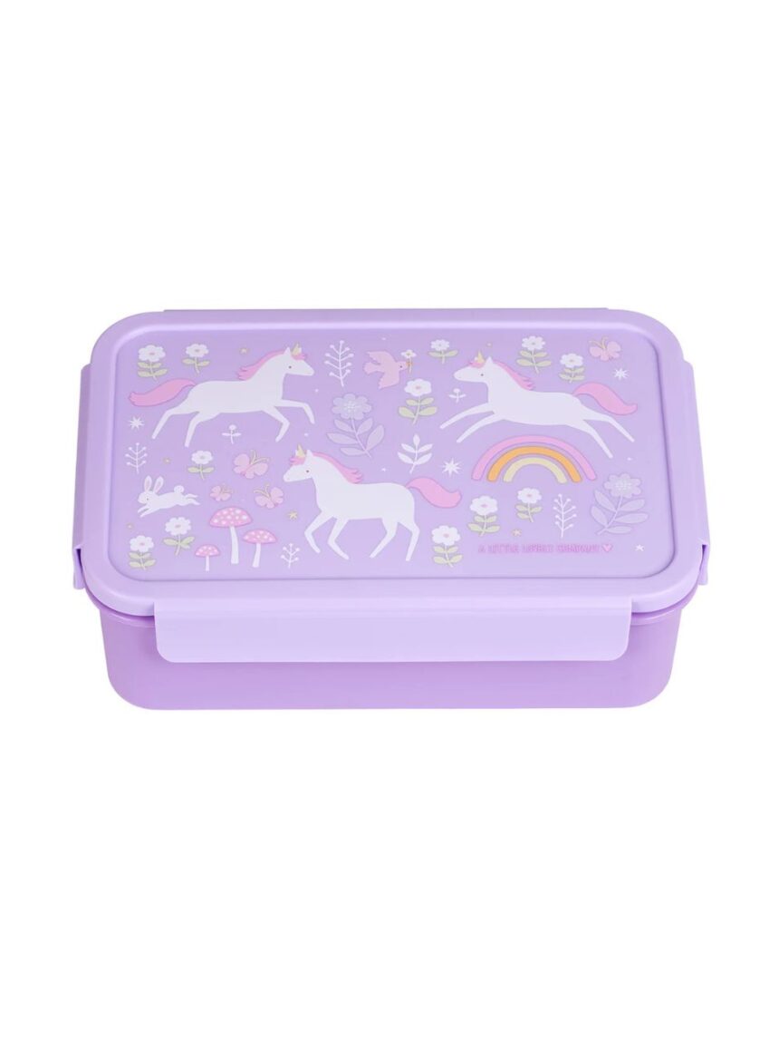 A little lovely company δοχείο φαγητού bento με χωρίσματα 1200ml unicorn dreams bbudpu70 - A LITTLE LOVELY COMP