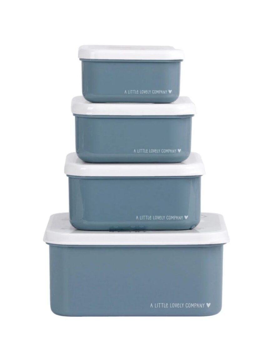 A little lovely company σετ 4 δοχεία φαγητού lunch & snack box vehicles sbseve58 - A LITTLE LOVELY COMP