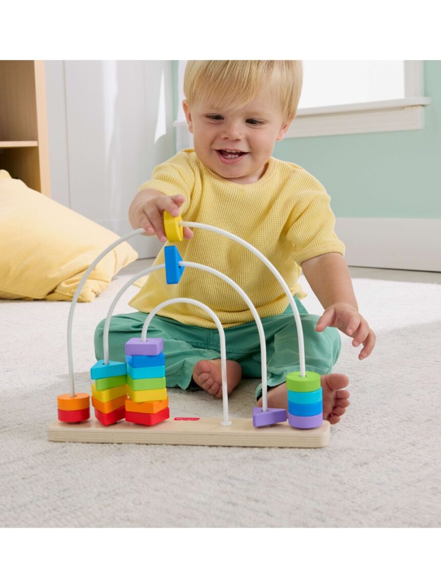 Mattel fisher-price ξύλινο σετ ουράνιο τόξο με χάντρες jfg15 - Fisher-Price