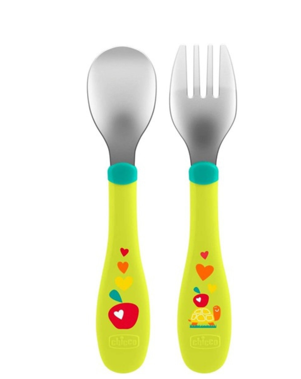Chicco σετ πιρούνι-κουτάλι 18m+ πράσινο f05-16102-30 - Chicco