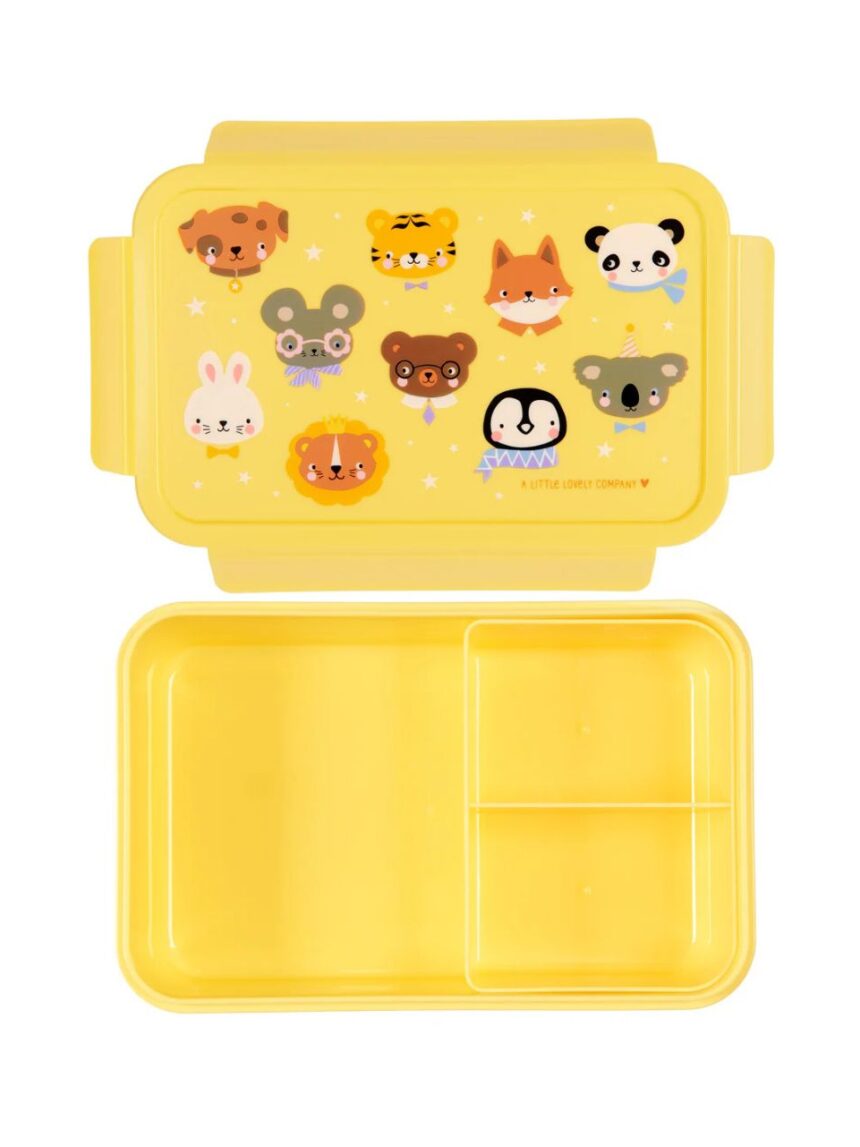 A little lovely company δοχείο φαγητού bento με χωρίσματα 1200ml animal friends bbafye77 - A LITTLE LOVELY COMP