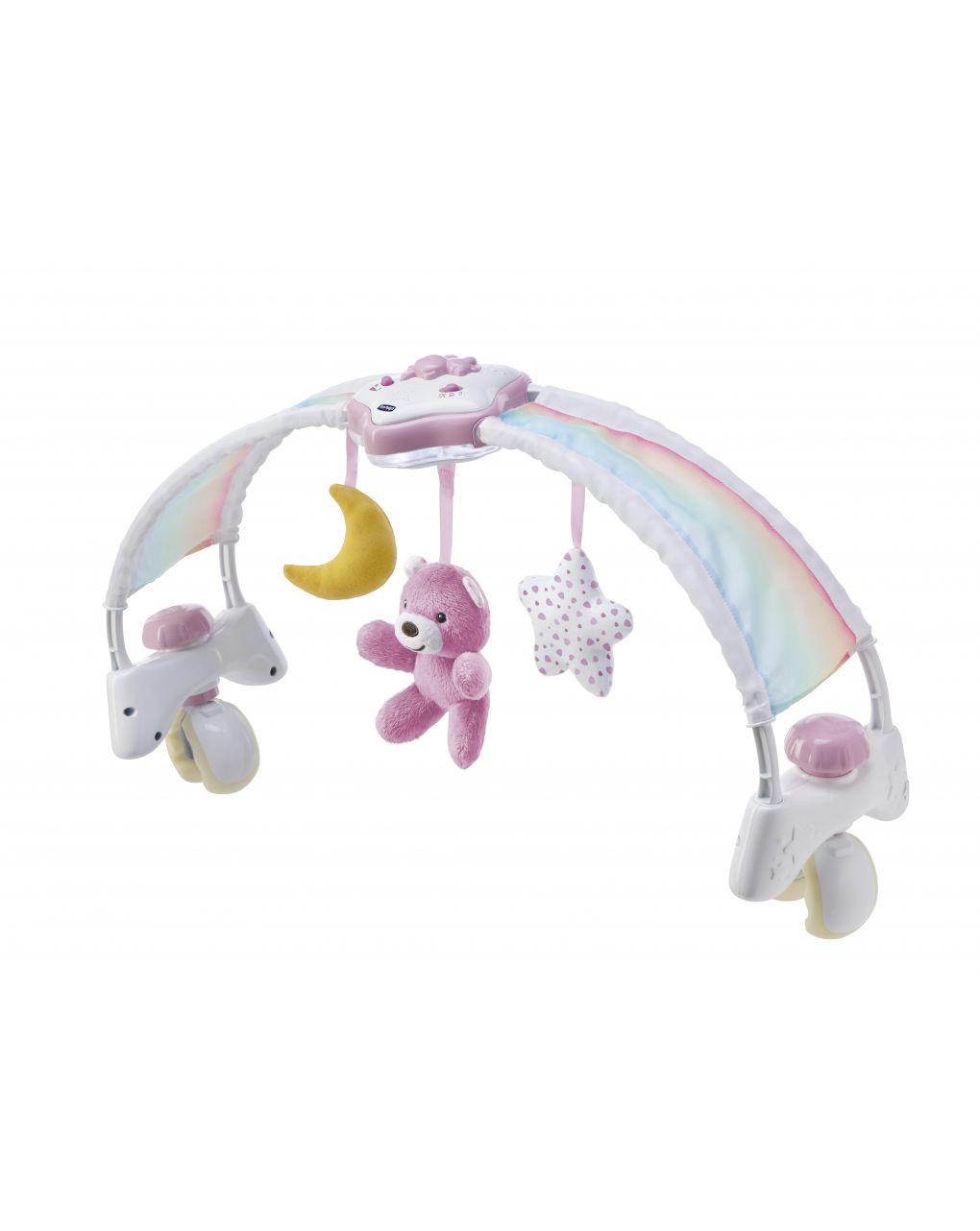 Chicco παιχνίδι κούνιας first dreams 2-in-1 rainbow sky bed arch mobile ροζ y01-10473-10