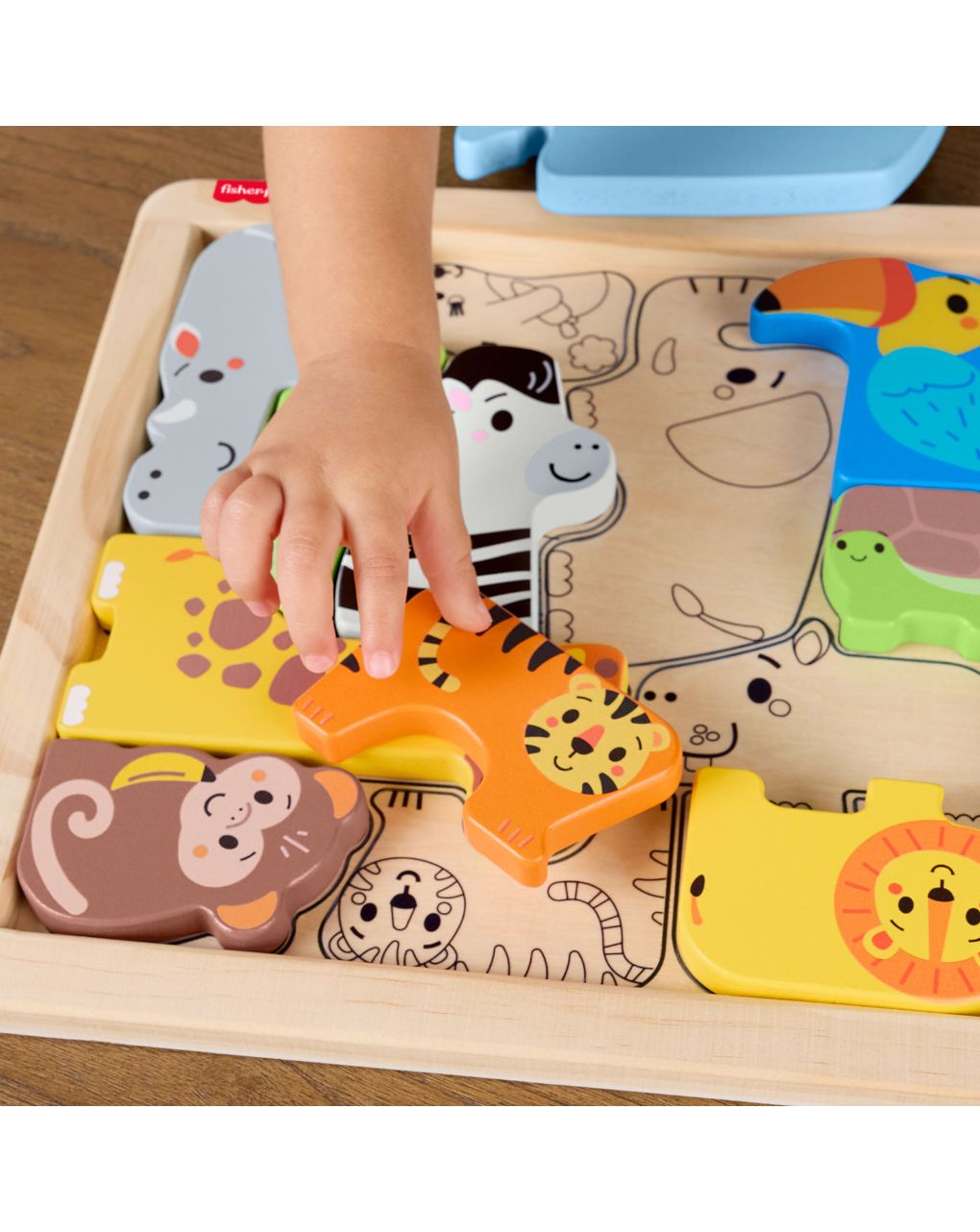 Mattel fisher-price ξύλινο παζλ με ζωάκια jfg10 - Fisher-Price