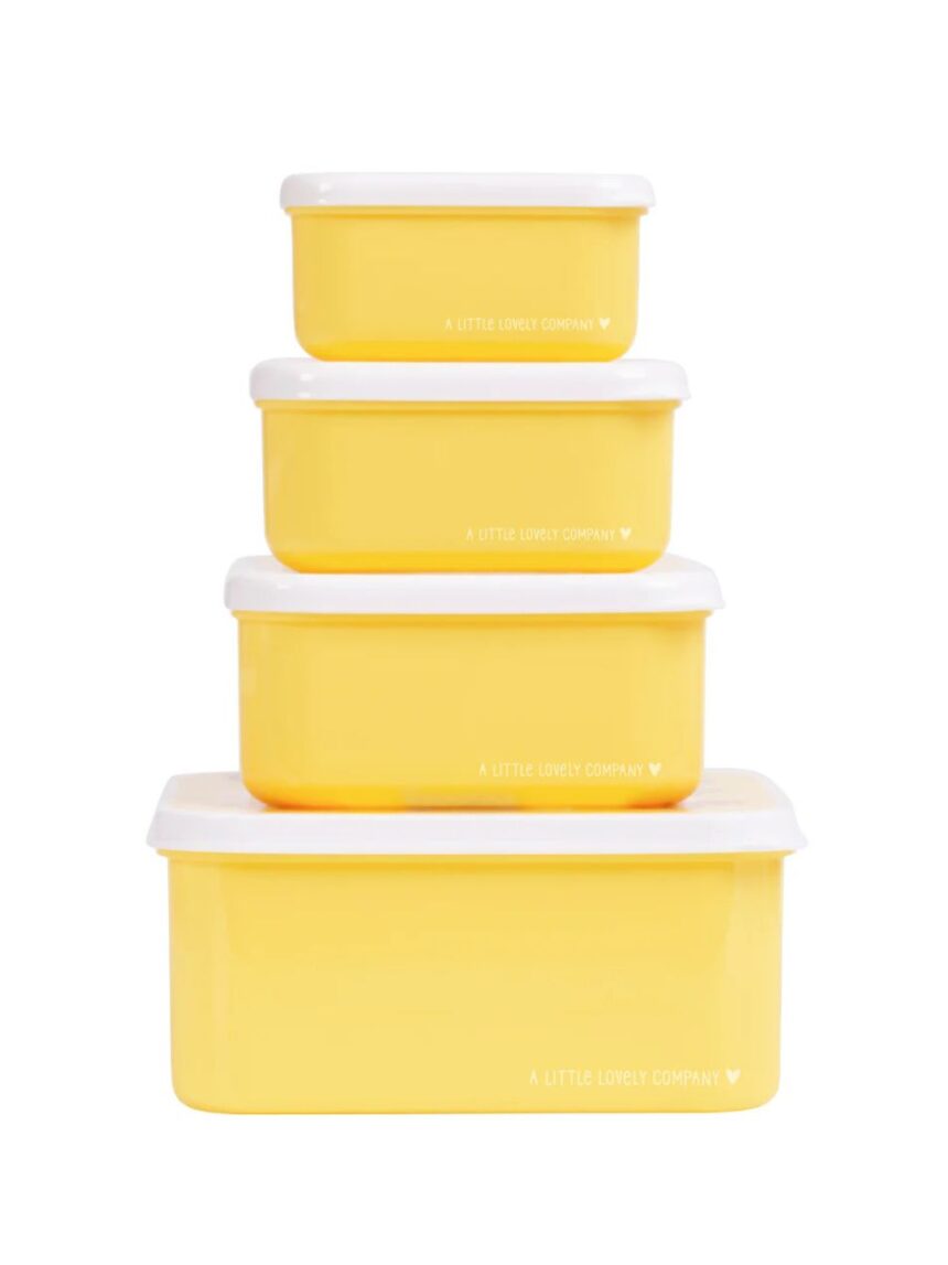 A little lovely company σετ 4 δοχεία φαγητού lunch & snack box animal friends sbseaf81 - A LITTLE LOVELY COMP