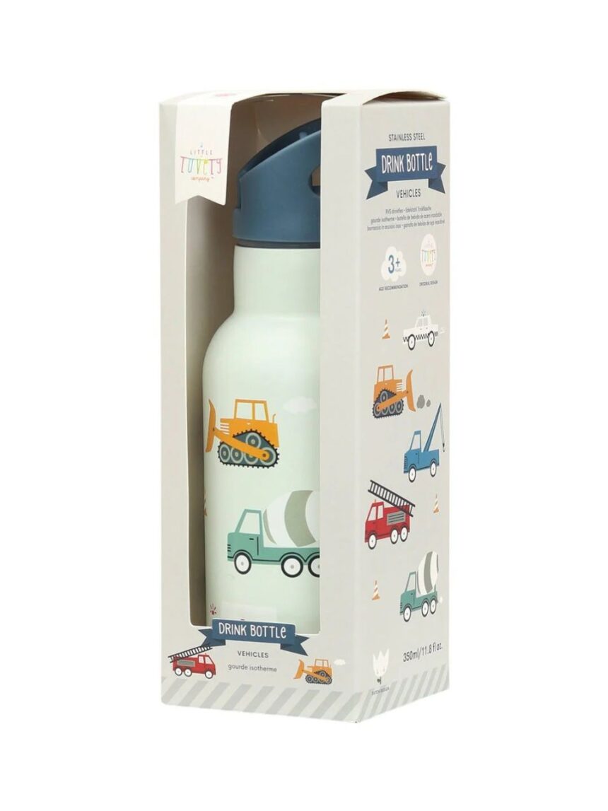 A little lovely company μπουκάλι θερμός με διπλό τοίχωμα από ανοξείδωτο ατσάλι 350ml vehicles dbssve67 - A LITTLE LOVELY COMP