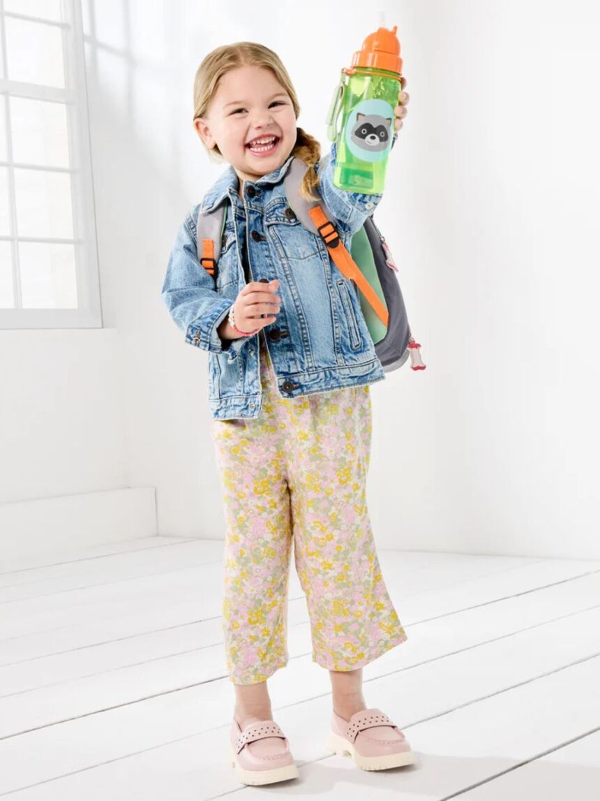 Skip hop zoo πλαστικό παγούρι με καλαμάκι 384.5ml raccoon 9q336910 - SKIP HOP