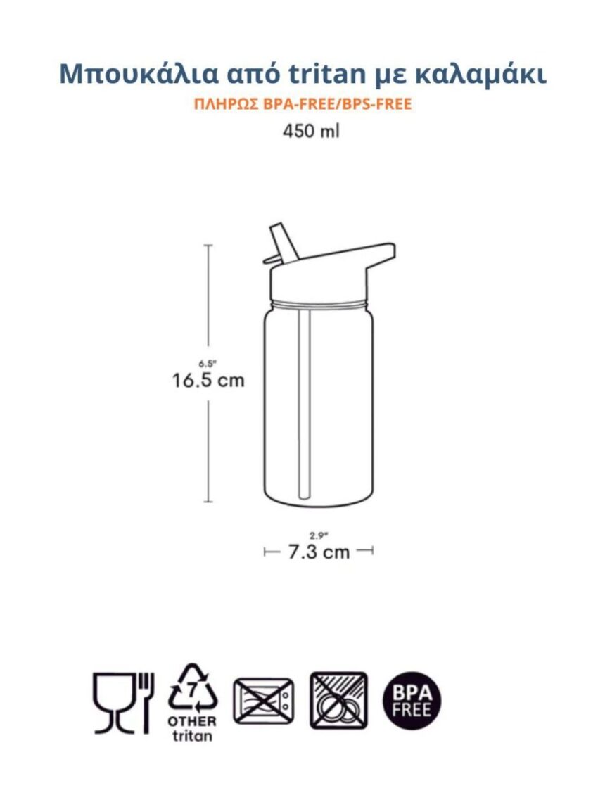 A little lovely company παγούρι tritan 450ml unicorn dreams dbudpu86 - A LITTLE LOVELY COMP